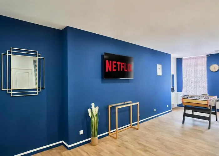 Apartment Baignoire Balneo, Baby-foot & Wifi Fibre Roubaix
